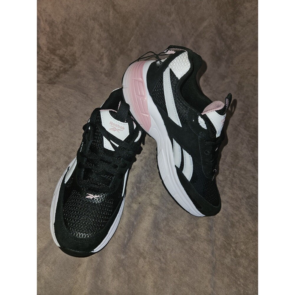 Reebok Women’s Running Sneakers Black White Pink Size 8.5 Athletic Shoes